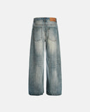 oversized baggy jeans rear view