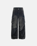 Acid Washed Corduroy Cargo Barrel Pants | Inflation Streetwear INFLATION