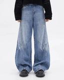 Acid Washed Distressed Barrel Jeans | Inflation Streetwear INFLATION
