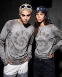 Spiral Tie-Dye Wool Blend Long Sleeve T-Shirt | Inflation Streetwear