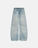 Rhinestone Lightning Baggy Barrel Jeans | Inflation Streetwear INFLATION
