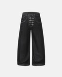 Raw Metal Clasp Baggy Jeans | Inflation Streetwear INFLATION