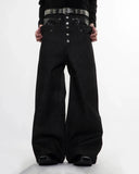 Double Wasit Raw Super Baggy Jeans | Inflation Streetwear INFLATION