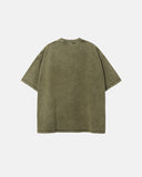 Mock Neck Wax Washed T-Shirt | Inflation Streetwear INFLATION
