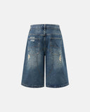 Heavy Washed Distressed Baggy Jorts | Inflation Streetwear INFLATION