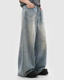 Rhinestone Washed Barrel Baggy Jeans | Inflation Streetwear INFLATION