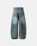 Rhinestone Acid Wash Baggy Jeans | Inflation Streetwear INFLATION