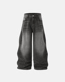 Rhinestone Wavy Baggy Jeans I Inflation Streetwear INFLATION