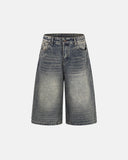 Cinch Back Buckle Acid Washed Jorts | Inflation Streetwear INFLATION