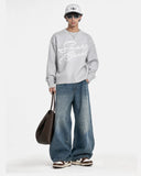 Script Letter Graphic Knit Sweater | Inflation Streetwear