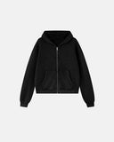 Vintage Washed Waffle Zip Up Hoodie | Inflation Streetwear