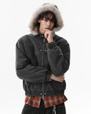 Detachable Hooded Faux Fur Padded Jacket | Inflation Streetwear INFLATION