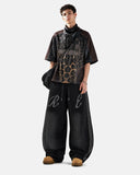 Rhinestone Stripe Barrel Sweatpants | Inflation Streetwear