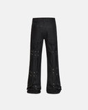 Studded Deconstructed Flared Baggy Jeans | Inflation Streetwear INFLATION