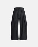 Vintage Pinstripe Pleated Barrel Jeans | Inflation Streetwear INFLATION