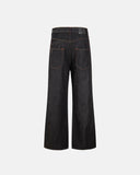 Asymmetric Buckle Raw Baggy Jeans | Inflation Streetwear INFLATION