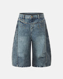 Studded Washed Long Baggy Jorts | Inflation Streetwear INFLATION