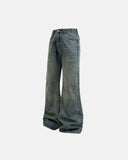 Acid Wash Beaded Studded Flared Baggy Jeans | Inflation Streetwear INFLATION
