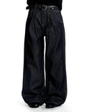 Contrast Stitching Raw Baggy Jeans | Inflation Streetwear INFLATION