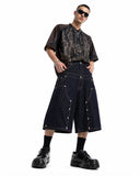 Double Waist Rivet Baggy Jorts | Inflation Streetwear INFLATION