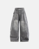 Star Graphic Rhinestone Barrel Baggy Jeans | Inflation Streetewear INFLATION