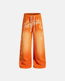 Puff Print Script Wide-Leg Sweatpants | Inflation Streetwear