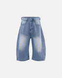 Star Rhinestone Longline Denim Shorts | Inflation Streetwear INFLATION