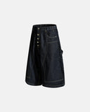 Deconstructed Wide leg Longline Jorts | Inflation Streetwear INFLATION