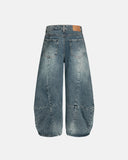 Whisker Acid Washed Barrel Jeans| Inflation Streetwear INFLATION