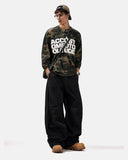 Camo Graphic Waffle Long Sleeve T-Shirt | Inflation Streetwear