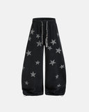Rhinestone Star Barrel Sweatpants | Inflation Streetwear