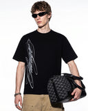 minimal graphic oversized cotton t-shirt