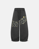 Washed Embroidered Star Barrel Sweatpants | Inflation Streetwear