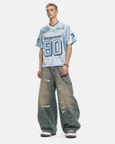 Distressed Dirty Wash Barrel Jeans | Inflation Streetwear