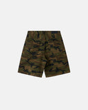camo shorts with metal hardware detail