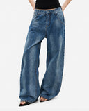 Adjustable Waist Bamboo Weave Baggy Jeans | Inflation Streetwear INFLATION