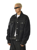 Black Multi Pockets Denim Jacket | Inflation Streetwear INFLATION