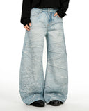 Rhinestone Lightning Baggy Barrel Jeans | Inflation Streetwear INFLATION