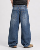 Adjustable Waist Bamboo Weave Baggy Jeans | Inflation Streetwear INFLATION