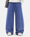 Washed Rivet Wide Leg Sweatpants | Inflation Streetwear