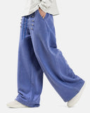 Washed Rivet Wide Leg Sweatpants | Inflation Streetwear