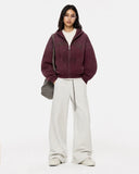 Gothic Rhinestone Washed Zip Up Hoodie | Inflation Streetwear