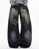 Bamboo Weave Barrel Baggy Jeans | Inflation Streetwear