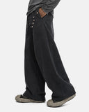 Washed Rivet Wide Leg Sweatpants | Inflation Streetwear