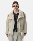 Suede Faux Fur Padded Jacket | Inflation Streetwear