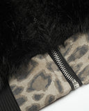 Reversible Leopard Faux Fur Bomber Jacket | Inflation Streetwear