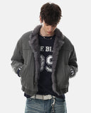 Washed Faux Fur Lined Boxy Jacket | Inflation Streetwear