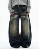 Bamboo Weave Barrel Baggy Jeans | Inflation Streetwear