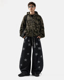 Rhinestone Star Barrel Sweatpants | Inflation Streetwear