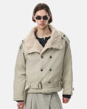 Suede Faux Fur Padded Jacket | Inflation Streetwear